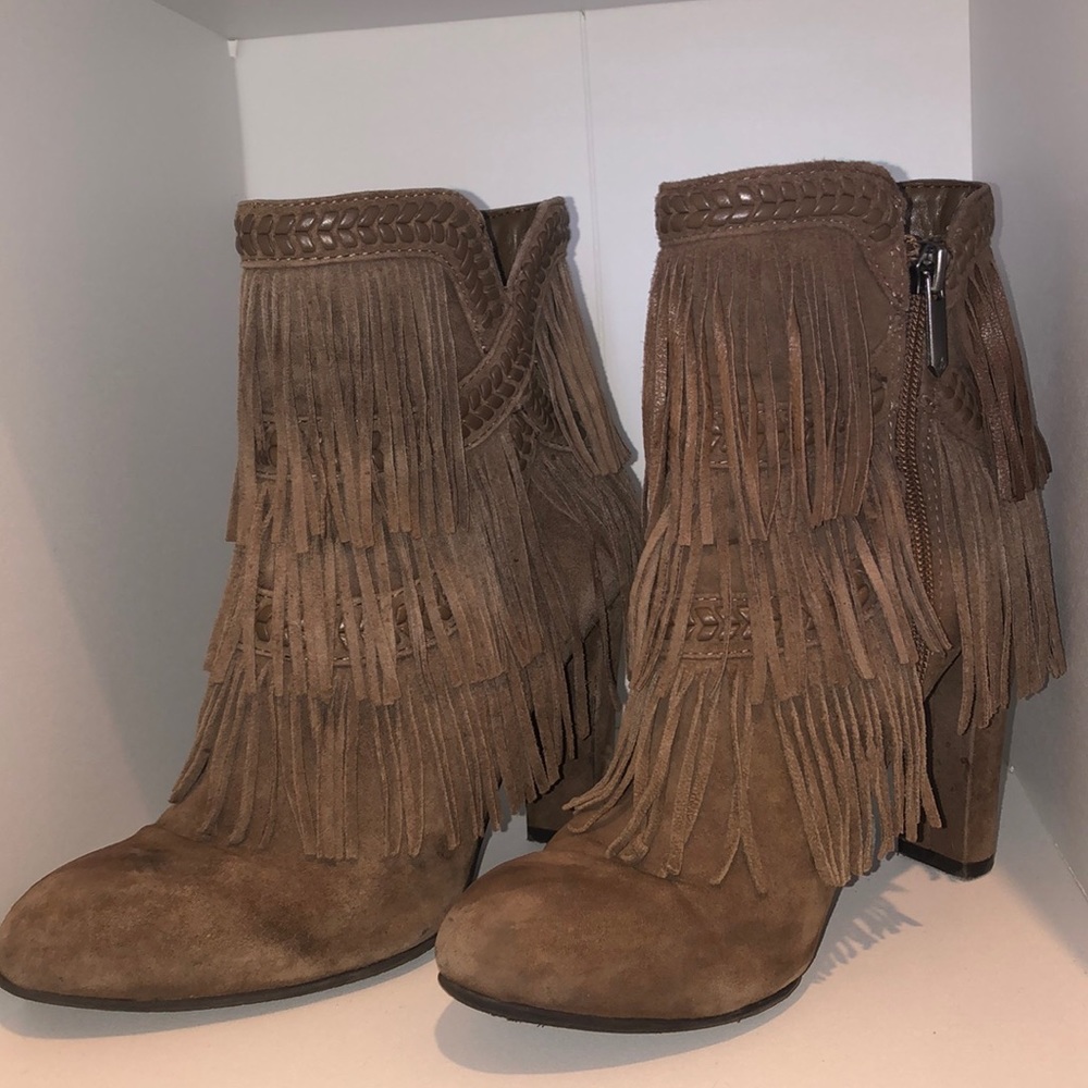 Sam Edelman Fringe Booties - Picture 2 of 7